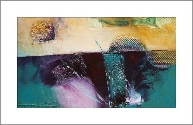 Paintings, photos from Passepartout Series abstract painting green фиолетовый_6