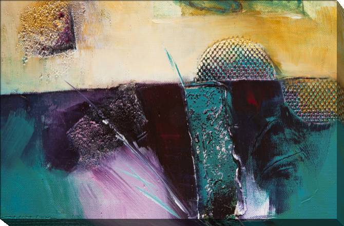 Картины на холсте Series abstract painting green фиолетовый_6