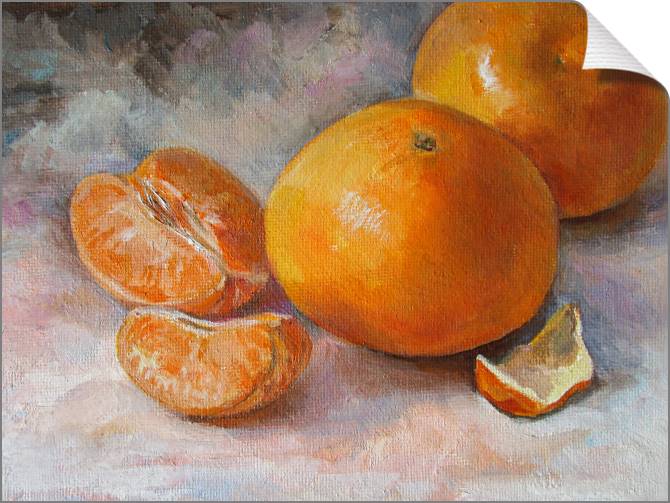 Купить и печать на заказ Картины на холсте Спелые мандарины