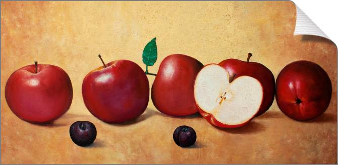 Купить и печать на заказ Картины на холсте Красные яблоки