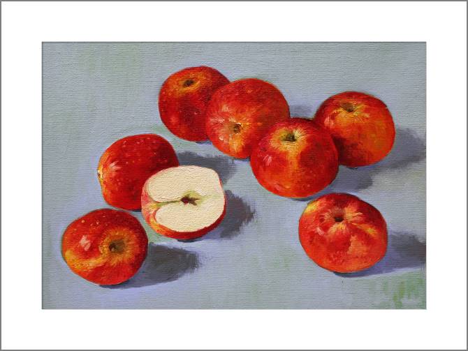 Картины, фото с паспарту Series fruit живопись_5