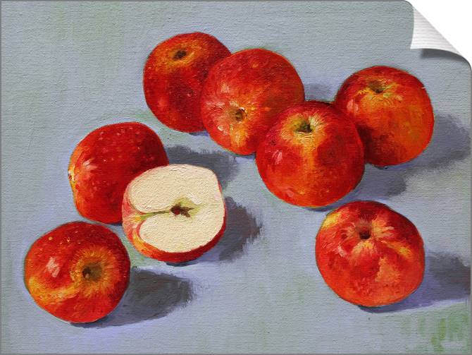 Купить и печать на заказ Картины на холсте Спелые яблоки