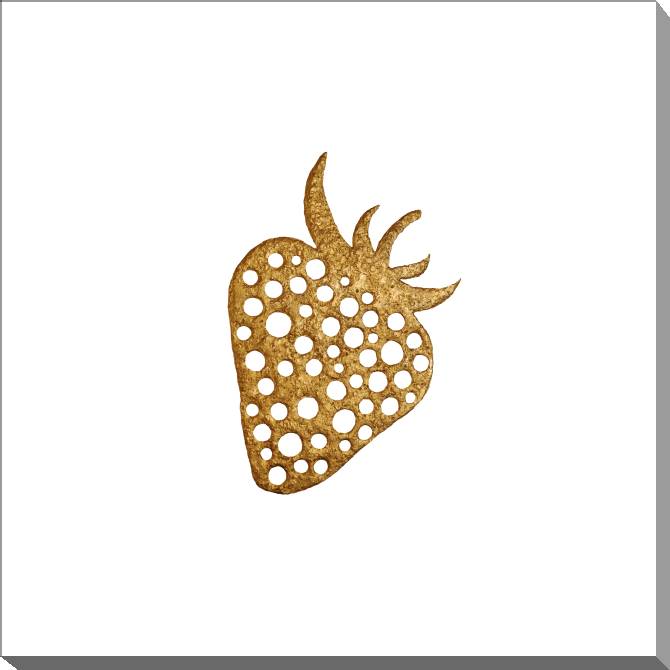 Купить и печать на заказ Картины на холсте Золотая клубника