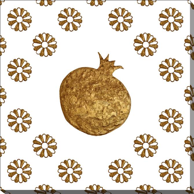 Картины на холсте Series gold фрукты_3