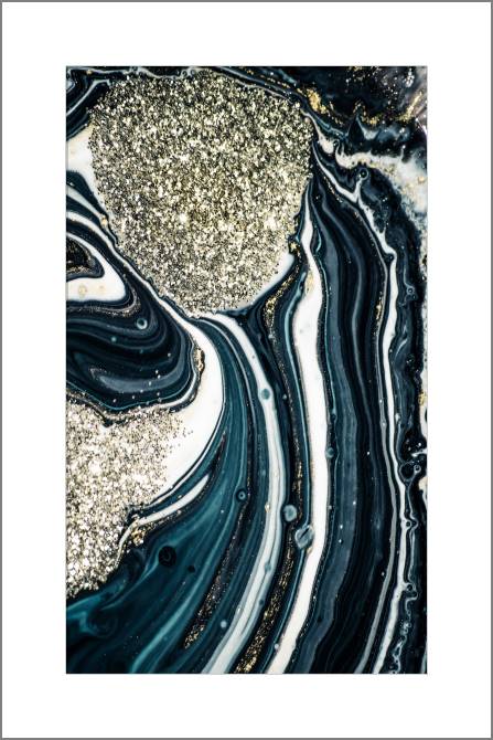 Paintings, photos from Passepartout Gold glitter on marble