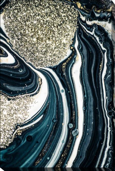 Картины на холсте Gold glitter on marble