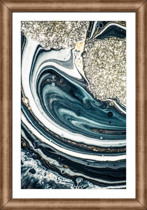 Картины в рамке, багете Contrasting marble pattern