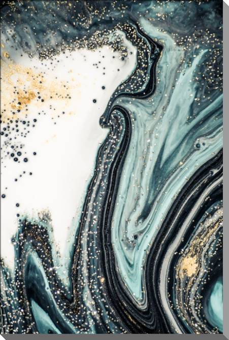 Картины на пластике, пеноркартоне Gold dust on the marble