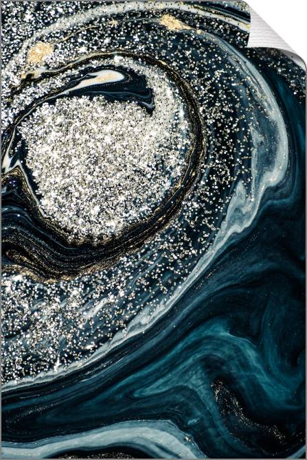 Купить и печать на заказ Картины на холсте Серебряный песок на темном мраморе