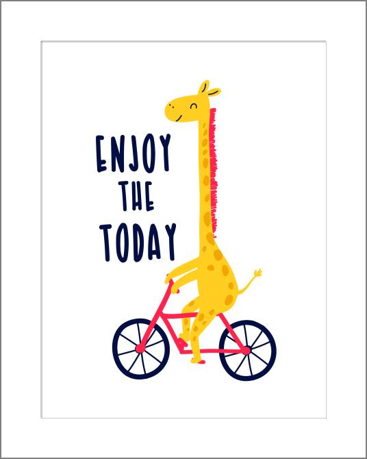 Купить и печать на заказ Картины, фото с паспарту Веселый жираф