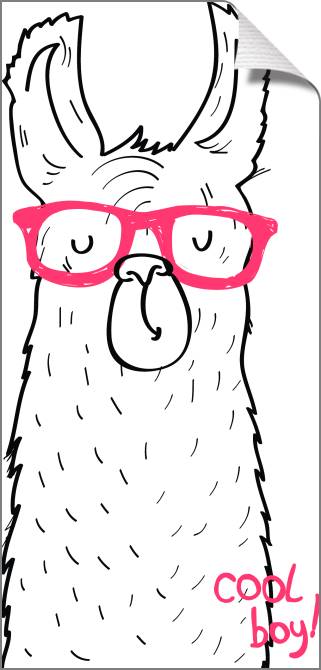 Купить и печать на заказ Картины на холсте Лама в розовых очках