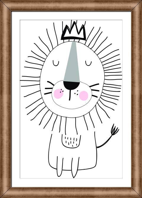 Картины в рамке, багете Series inscription and animals hand графика_4