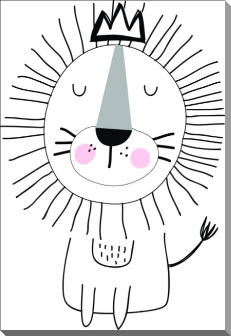 Картины на пластике, пеноркартоне Series inscription and animals hand графика_4