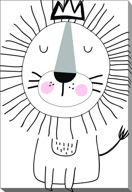 Картины на холсте Series inscription and animals hand графика_4