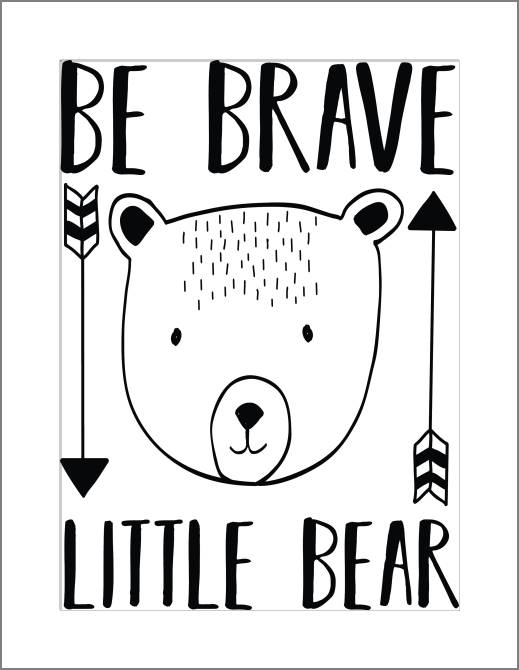 Купить и печать на заказ Картины, фото с паспарту Храбрый медвежонок