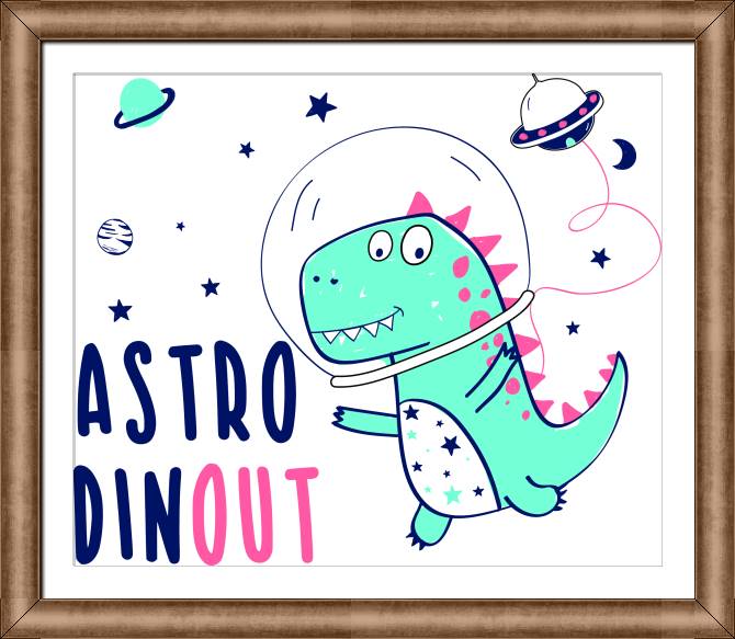 Картины в рамке, багете Series inscription and animals hand графика_6