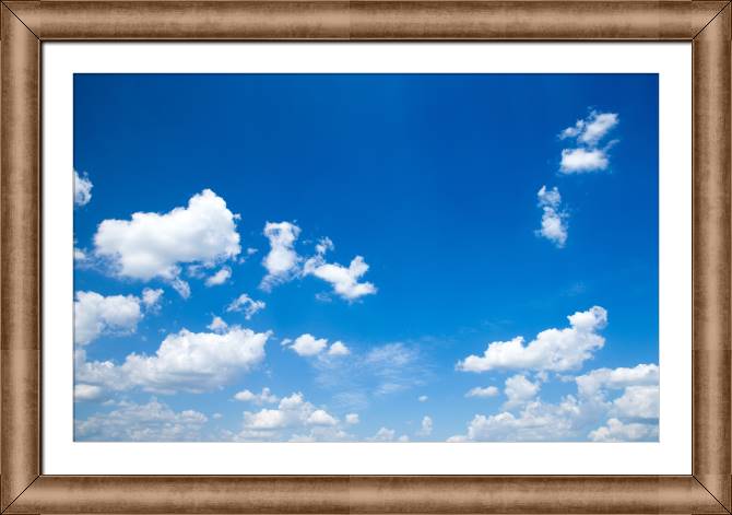 Картины в рамке, багете Blue sky and clouds