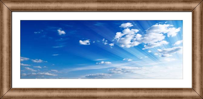 Картины в рамке, багете Sky watercolor effect