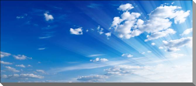 Картины на пластике, пеноркартоне Sky watercolor effect