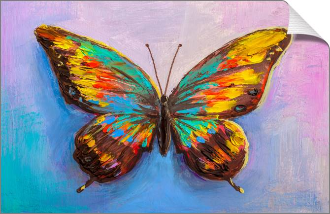 Купить и печать на заказ Картины на холсте Бабочка живопись маслом