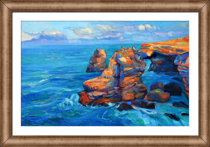 Картины в рамке, багете Picturesque sea cliffs