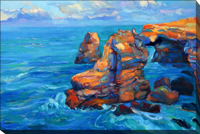 Paintings on canvas Picturesque sea cliffs