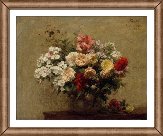 Картины в рамке, багете Summer flowers (Henri Fantin-Latour)