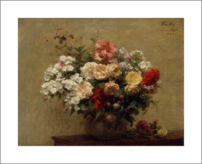 Купить и печать на заказ Картины, фото с паспарту Летние цветы