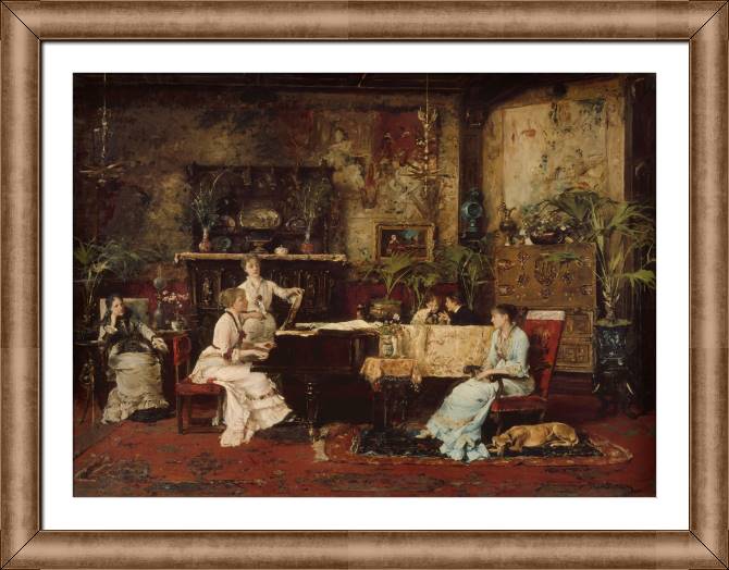 Картины в рамке, багете Music room (mihály munkácsy)