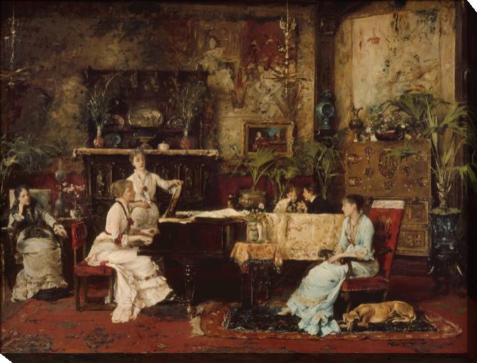Paintings on canvas Music room (mihály munkácsy)