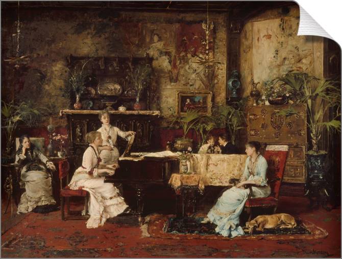 Купить и печать на заказ Картины на холсте Музыкальная гостиная