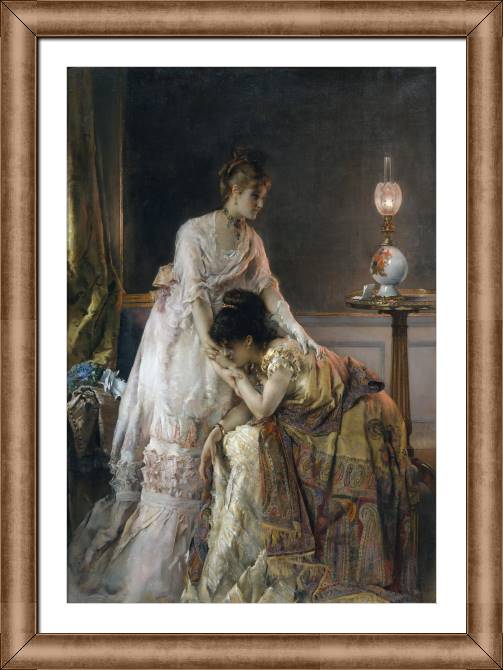 Картины в рамке, багете After the ball (Alfred Stevens)