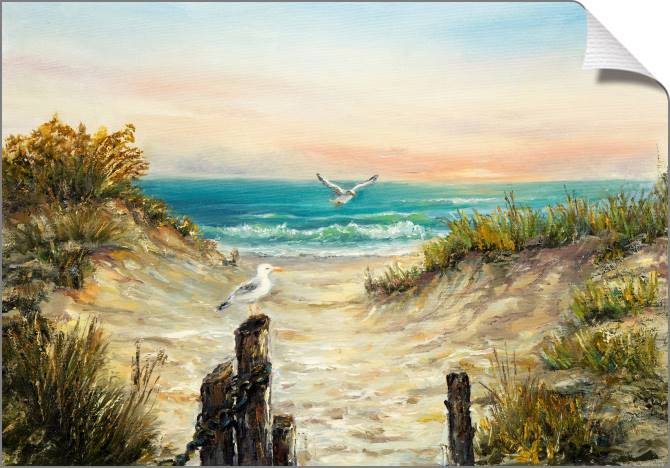 Картины на холсте Landscape with seagulls