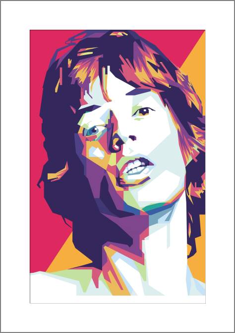 Картины, фото с паспарту Mick Jagger