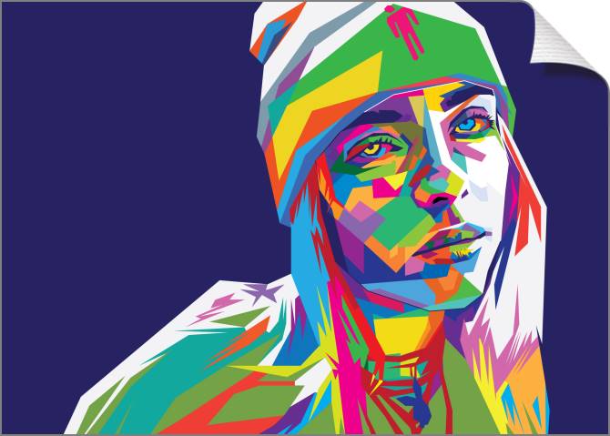 Купить и печать на заказ Картины на холсте Билли Айлиш