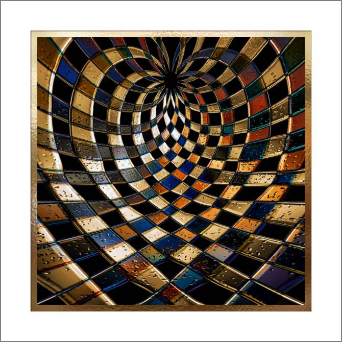 Купить и печать на заказ Картины, фото с паспарту Стеклянная мозаика