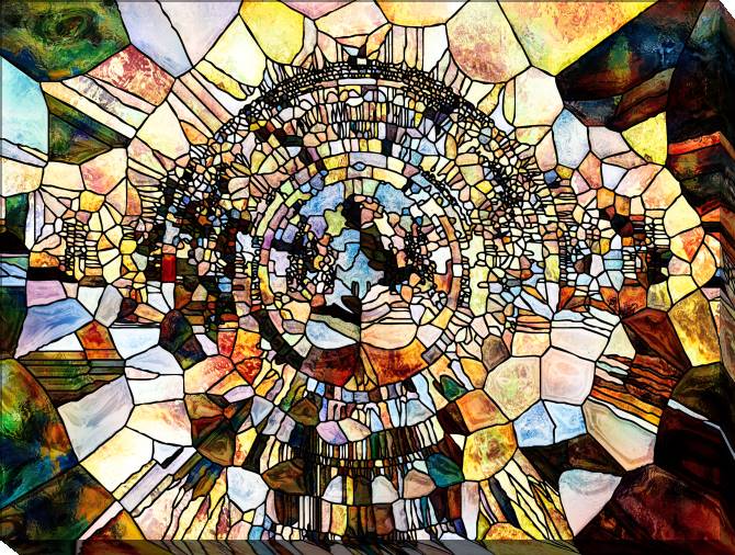 Картины на холсте Stained glass abstraction