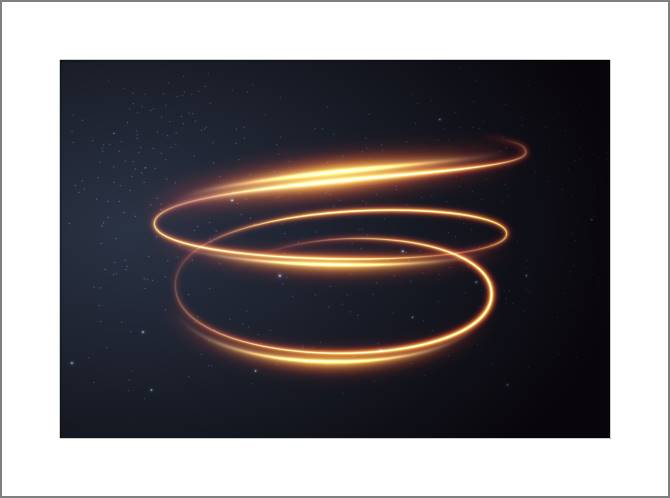 Купить и печать на заказ Картины, фото с паспарту Золотая спираль