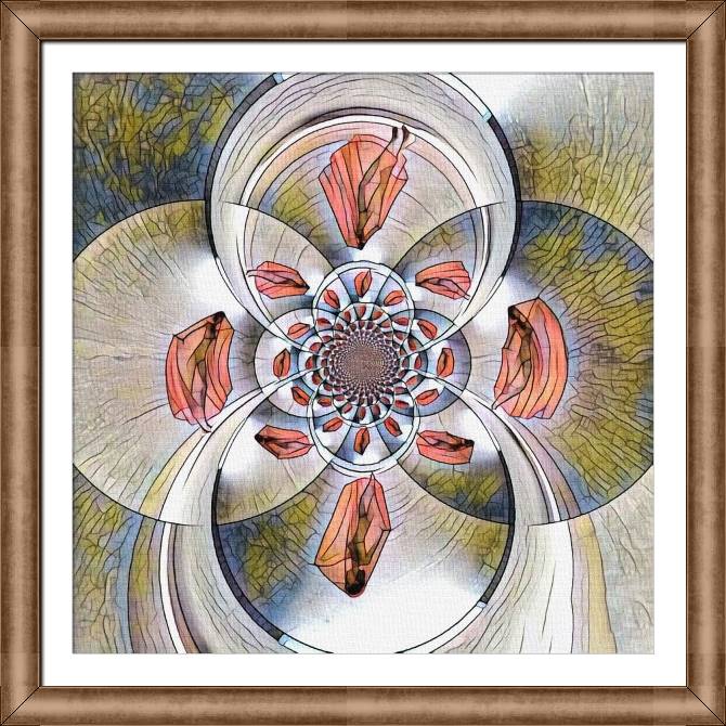 Картины в рамке, багете Fractals with figures