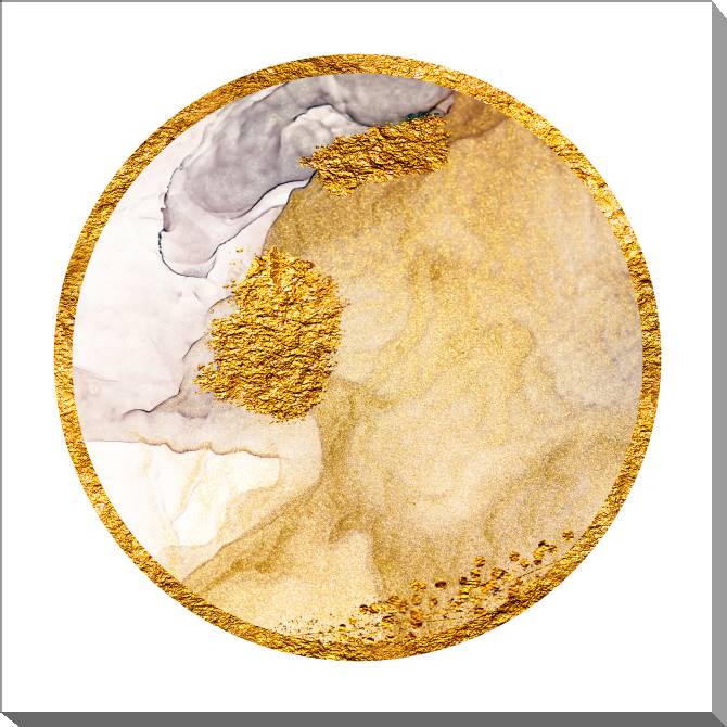 Paintings on canvas The Golden texture and watercolor