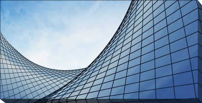 Картины на холсте Glass office building