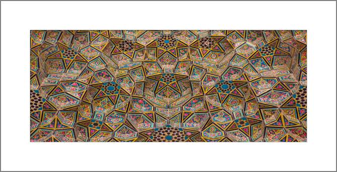 Купить и печать на заказ Картины, фото с паспарту Потолок мечети