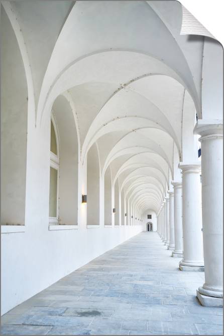 Купить и печать на заказ Картины на холсте Белая колоннада