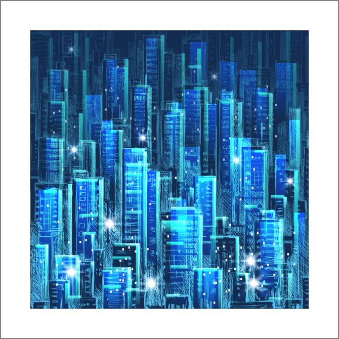 Paintings, photos from Passepartout Urban landscape night