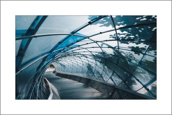 Paintings, photos from Passepartout The glass fragment of the facade