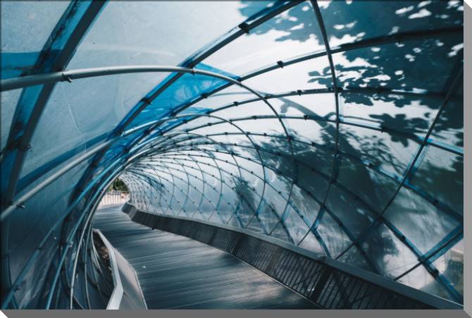 Купить и печать на заказ Картины на пластике, пеноркартоне Стеклянный фрагмент фасада