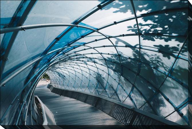 Картины на холсте The glass fragment of the facade