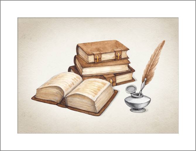 Paintings, photos from Passepartout Watercolor vintage books