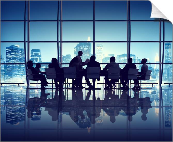 Купить и печать на заказ Картины на холсте Деловая встреча в Нью-Йоркском офисе