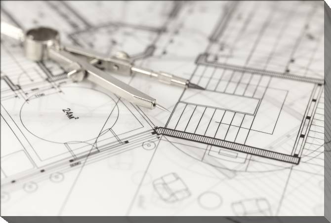 Paintings on canvas Plan architecture